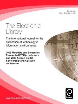 cover image of The Electronic Library, Volume 29, Issue 2